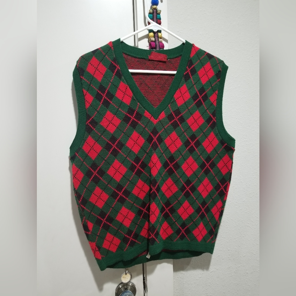 Vintage King's Road argyle vest L